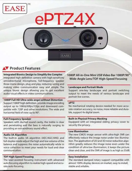 ePTZ4X Specifications
