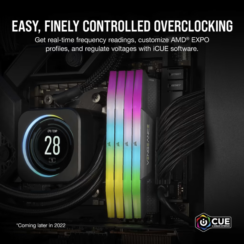VENGEANCE® RGB 32GB (2x16GB) DDR5 DRAM 5600MTs CL36 PI 4