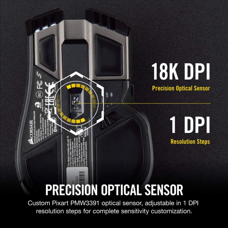 corsair ironclaw rgb wireless gaming mouse ap 4