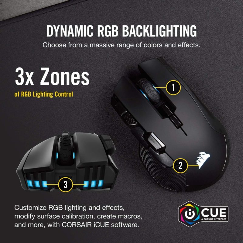 corsair ironclaw rgb wireless gaming mouse ap 5