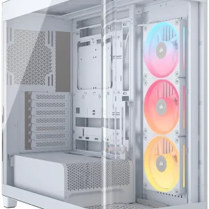 FRAME 4500X LX-R RGB iCUE LINK Panoramic Glass Mid-Tower PC Case - White