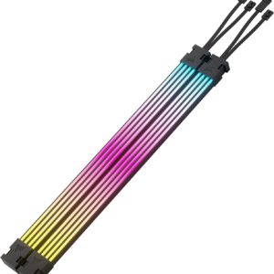 CORSAIR iCUE ARGB PSU Cable Strips – 2x 200mm LED Strips – 100 RGB LEDs Per Strip – Fits Any PSU Cable – - Image 4