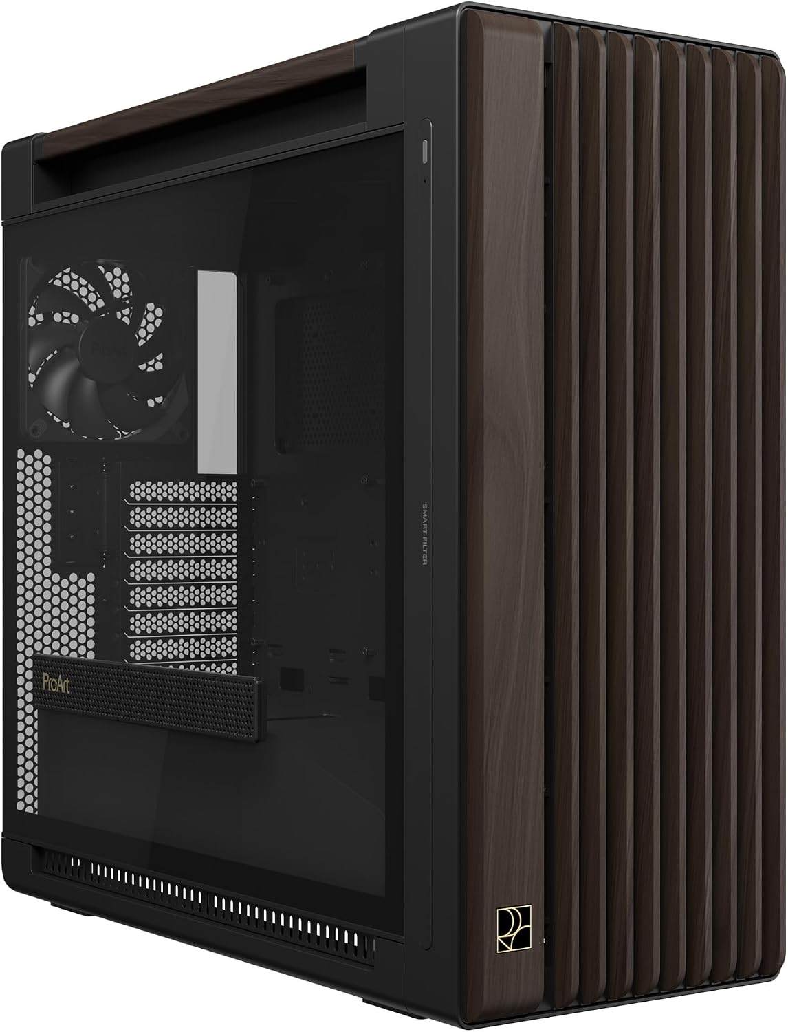 ASUS ProArt PA602 Wood Edition Modern Black E-ATX PC Case with Tempered ...