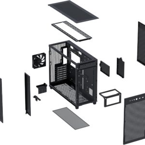 ASUS Prime AP303 Tempered Glass Edition, The Ultimate Compact 45-Liter ATX Gaming Chassis, - Image 3