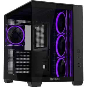 Asus A32 Plus TG ARGB Black Mid-Tower ATX Case – Tempered Glass,