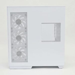 EASE EC125 Tempered Glass CASE with Five ARGB Fans (White) - Image 3