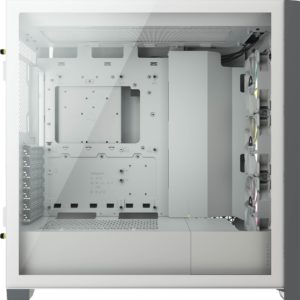 Corsair iCUE 5000X RGB Mid Tower Gaming Case - White - Image 3