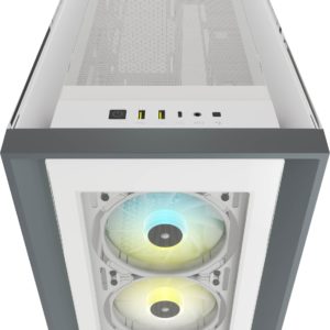 Corsair iCUE 5000X RGB Mid Tower Gaming Case - White - Image 6
