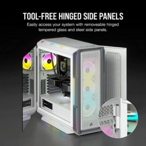 iCUE 5000T RGB Tempered Glass Mid-Tower ATX PC Case — White - Image 5