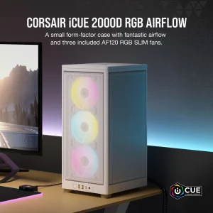 Corsair 2000D RGB Airflow Mini-ITX PC Case - White - Image 3