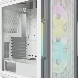 iCUE 5000T RGB Tempered Glass Mid-Tower ATX PC Case — White - Image 1