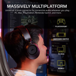 HS35 v3 Wireless Gaming Headset - Carbon - Image 3
