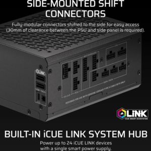 HX1000i SHIFT Fully Modular Platinum ATX Power Supply (UK) - Image 3