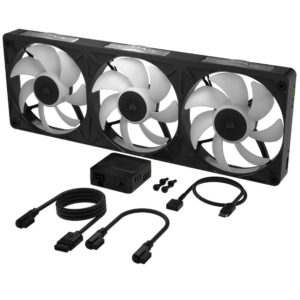 iCUE LINK RX360 II Unified Frame RGB 360mm PWM Fans with iCUE LINK System Hub - Black - Image 5